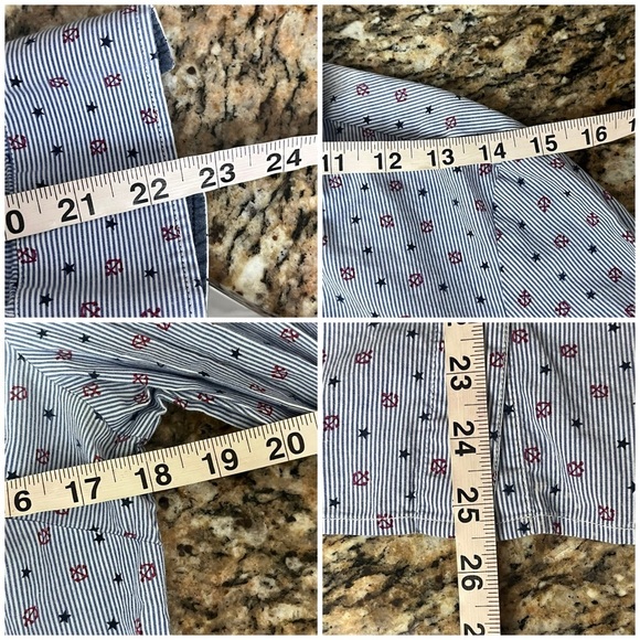 Tommy Hilfiger Blue Striped Anchor Print Shirt Women’s S – Nautical Coastal - Picture 7 of 11